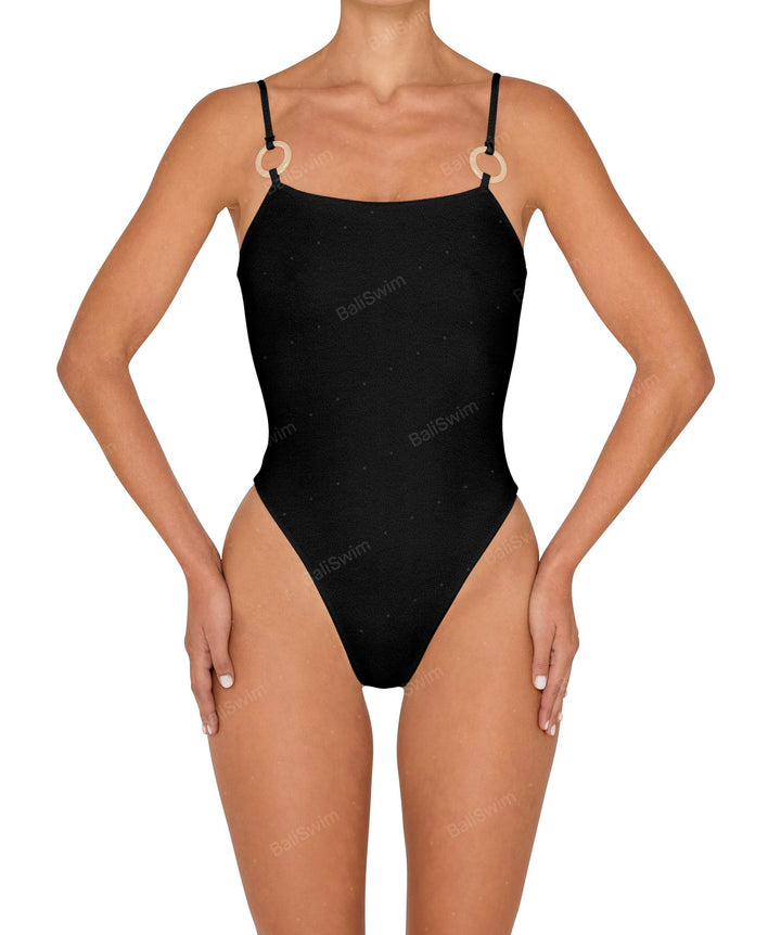 BSWS-S79 Square Neck One Piece With Rings