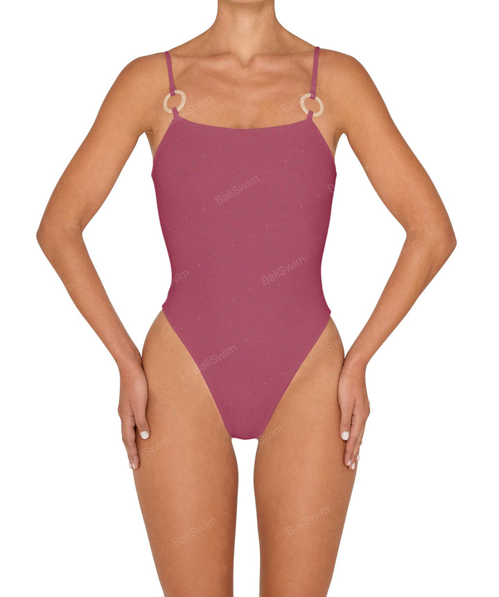 BSWS-S79 Square Neck One Piece With Rings