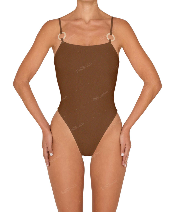 BSWS-S79 Square Neck One Piece With Rings