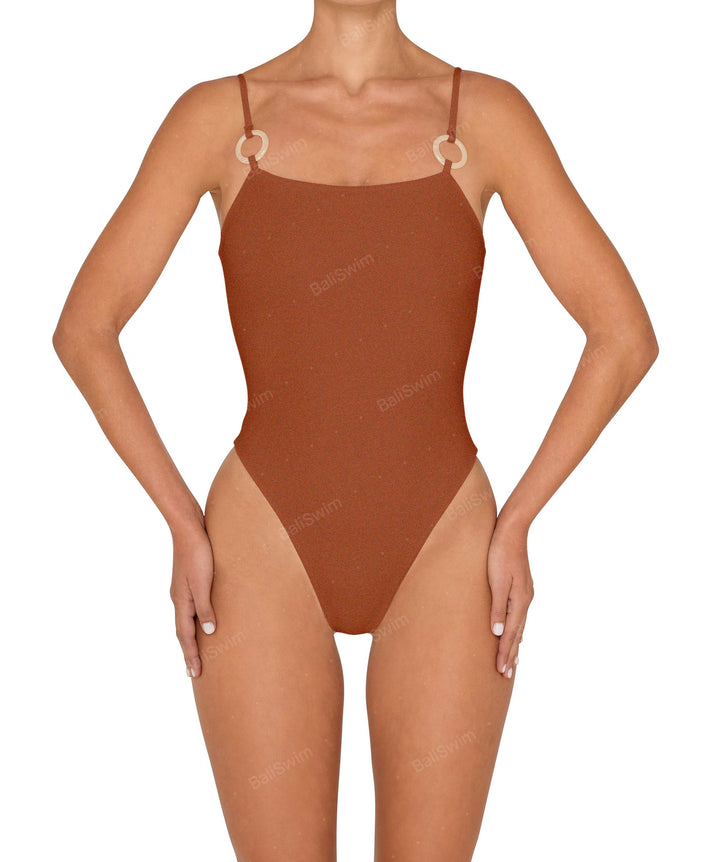BSWS-S79 Square Neck One Piece With Rings