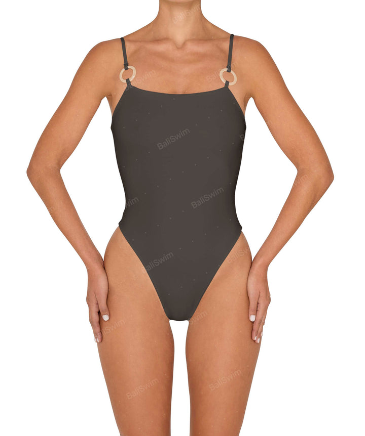 BSWS-S79 Square Neck One Piece With Rings