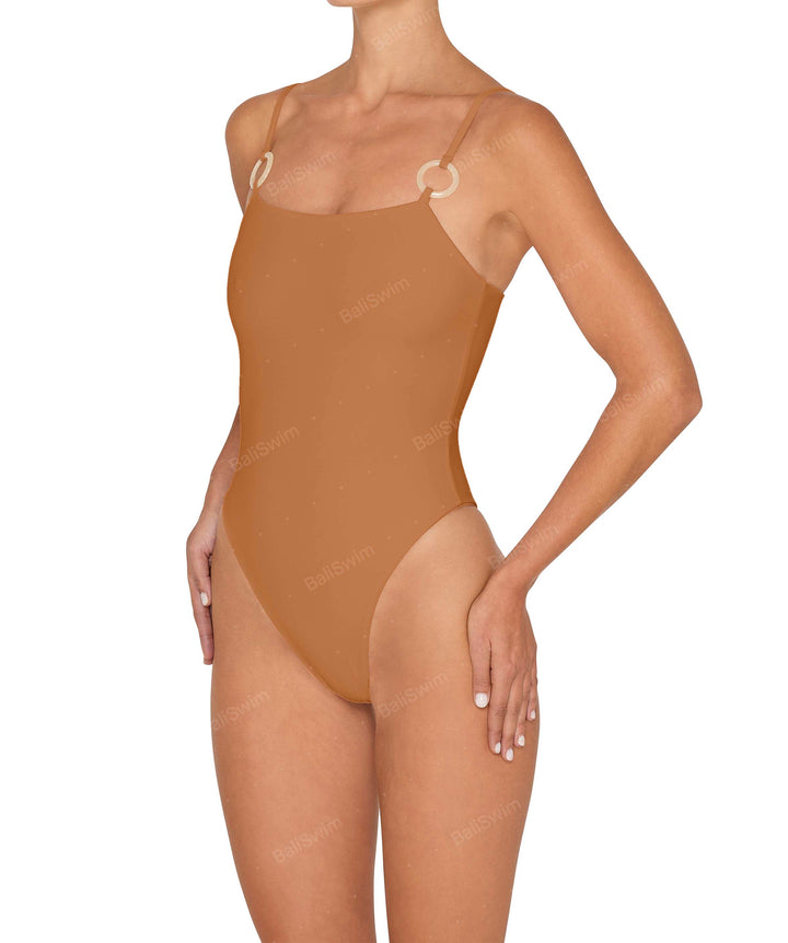 BSWS-S79 Square Neck One Piece With Rings