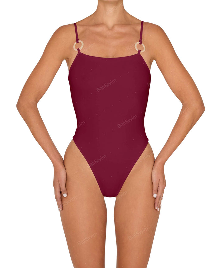 BSWS-S79 Square Neck One Piece With Rings