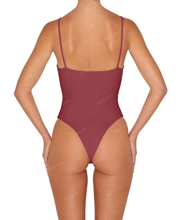 BSWS-S79 Square Neck One Piece With Rings