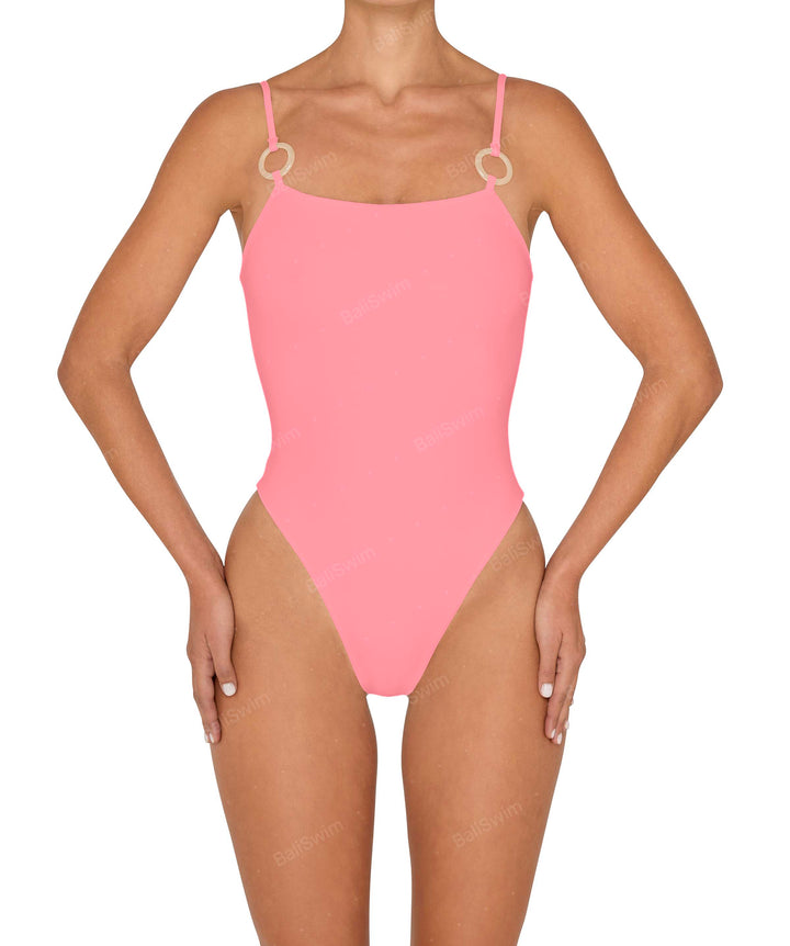BSWS-S79 Square Neck One Piece With Rings