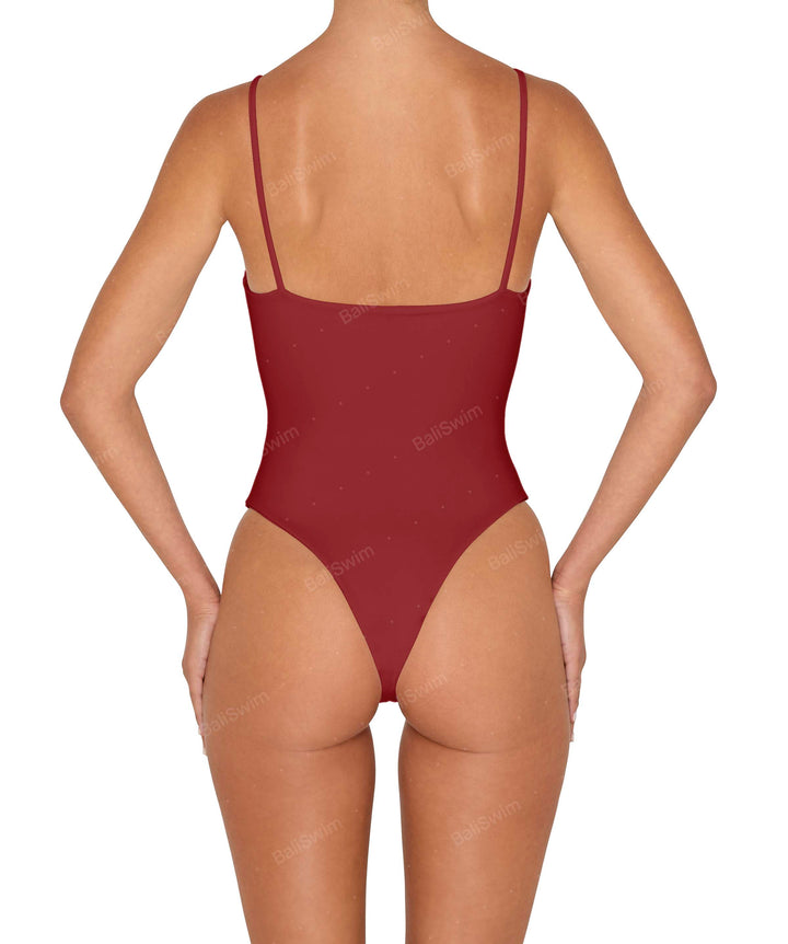 BSWS-S79 Square Neck One Piece With Rings