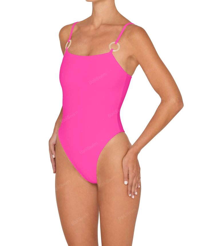 BSWS-S79 Square Neck One Piece With Rings