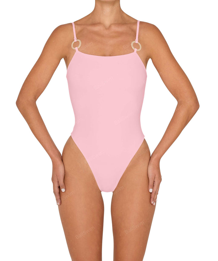 BSWS-S79 Square Neck One Piece With Rings