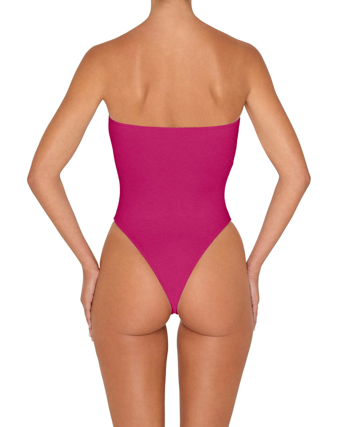 BSWS-S84b Studded Binded Plunge Neck One Piece