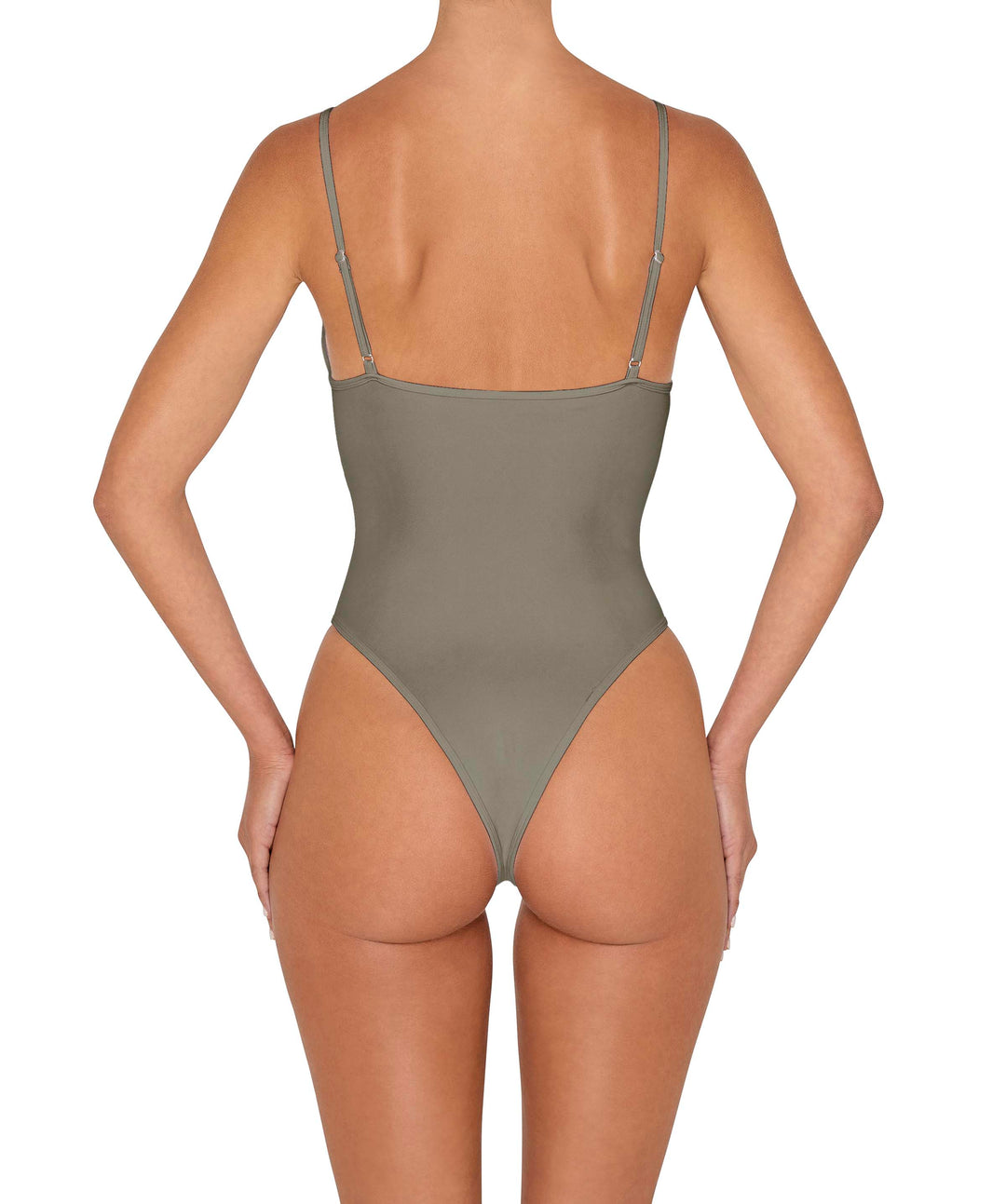 BSWS-S84 Binded Plunge Neck One Piece
