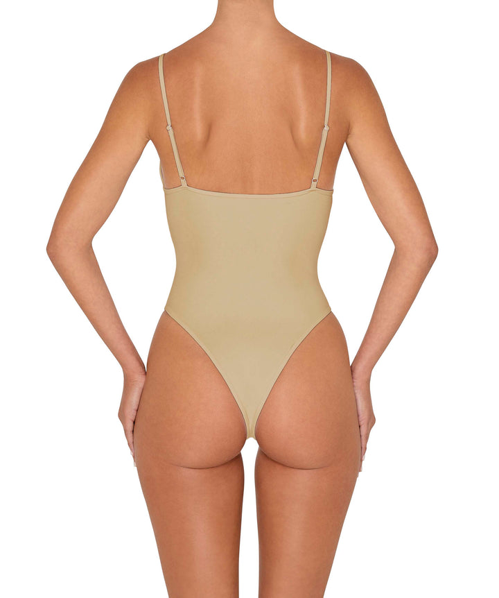 BSWS-S84 Binded Plunge Neck One Piece