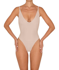 BSWS-S84 Binded Plunge Neck One Piece