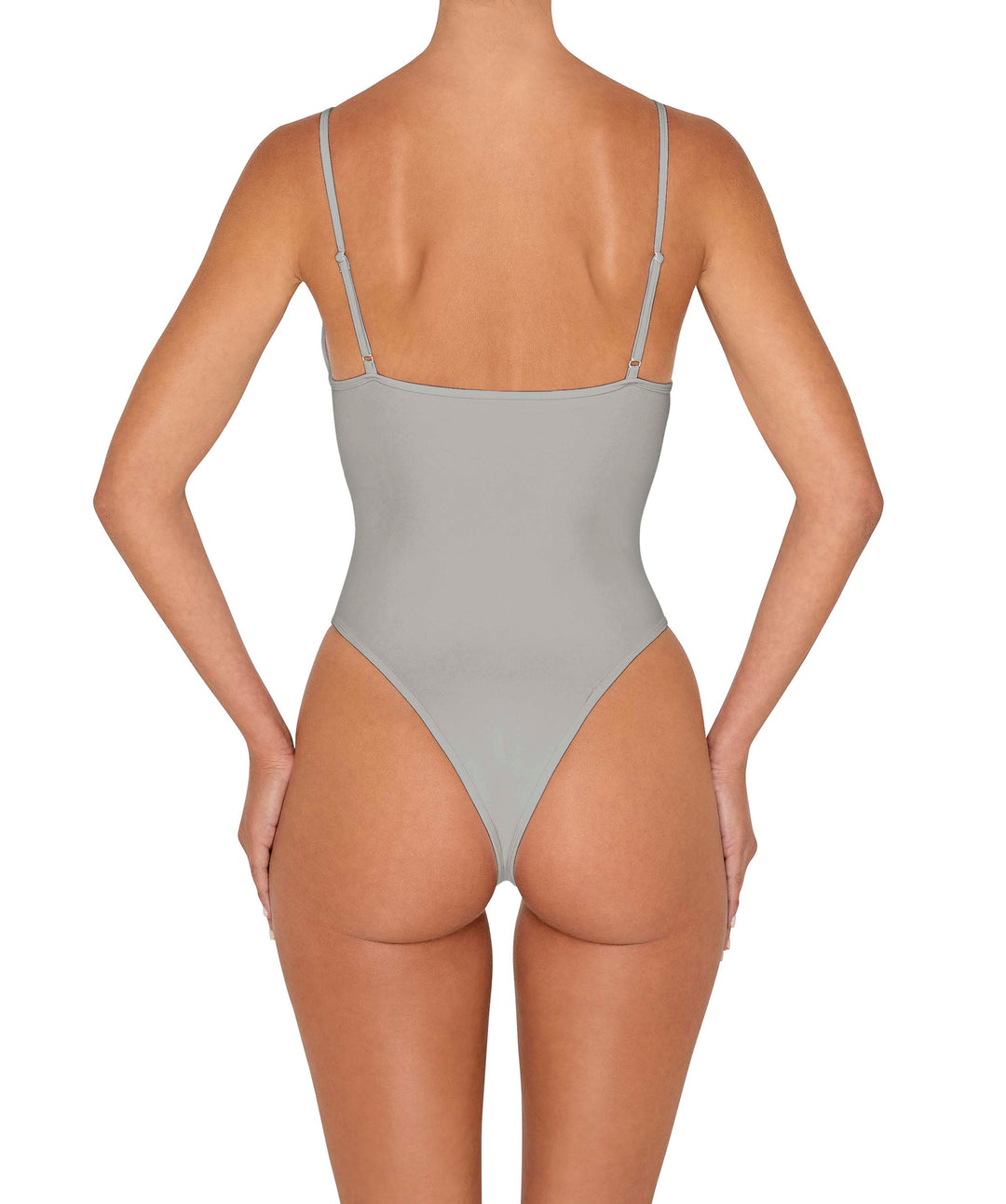BSWS-S84b Studded Binded Plunge Neck One Piece