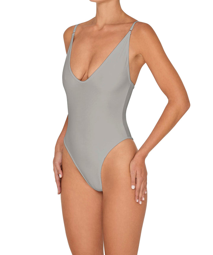 BSWS-S84 Binded Plunge Neck One Piece
