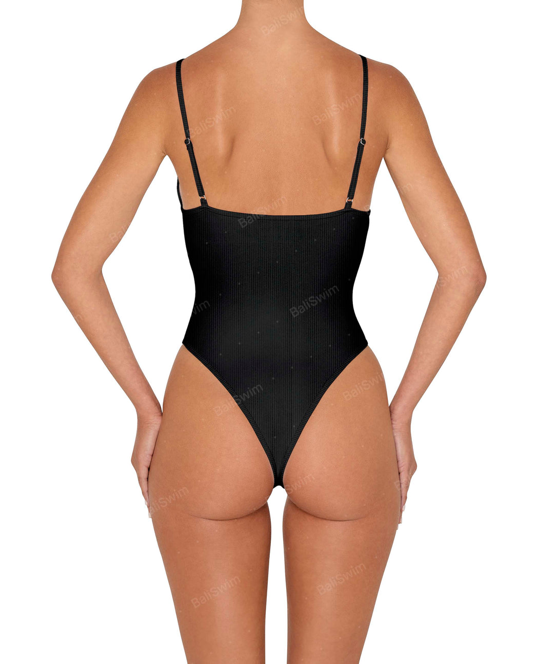 BSWS-S84 Binded Plunge Neck One Piece