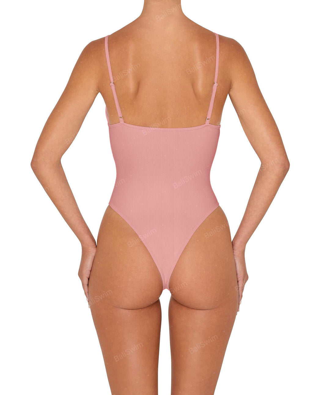 BSWS-S84 Binded Plunge Neck One Piece