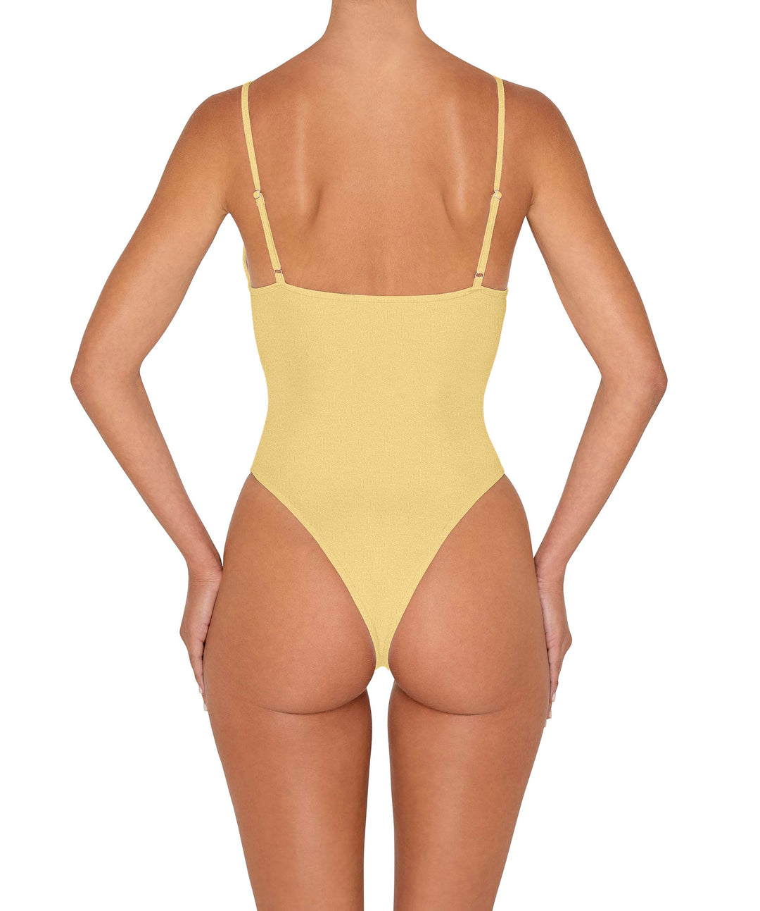 BSWS-S84b Studded Binded Plunge Neck One Piece