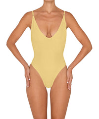 BSWS-S84 Binded Plunge Neck One Piece