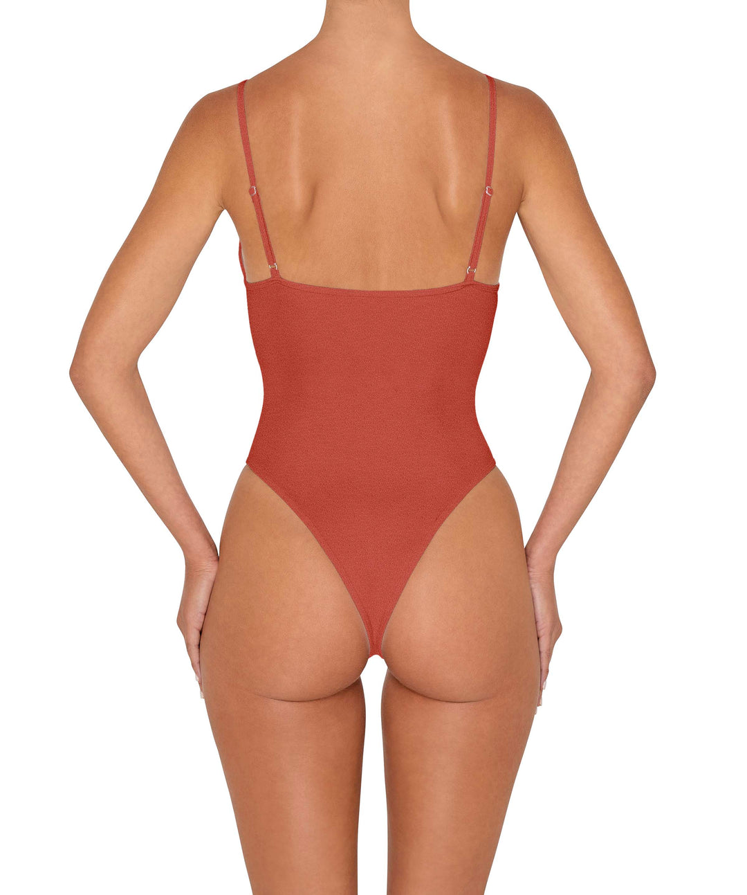 BSWS-S84b Studded Binded Plunge Neck One Piece