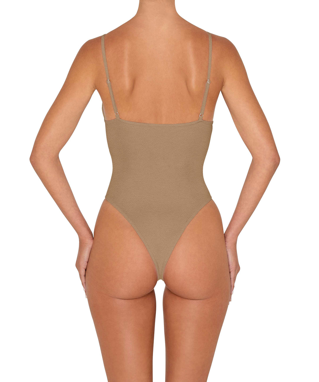 BSWS-S84 Binded Plunge Neck One Piece