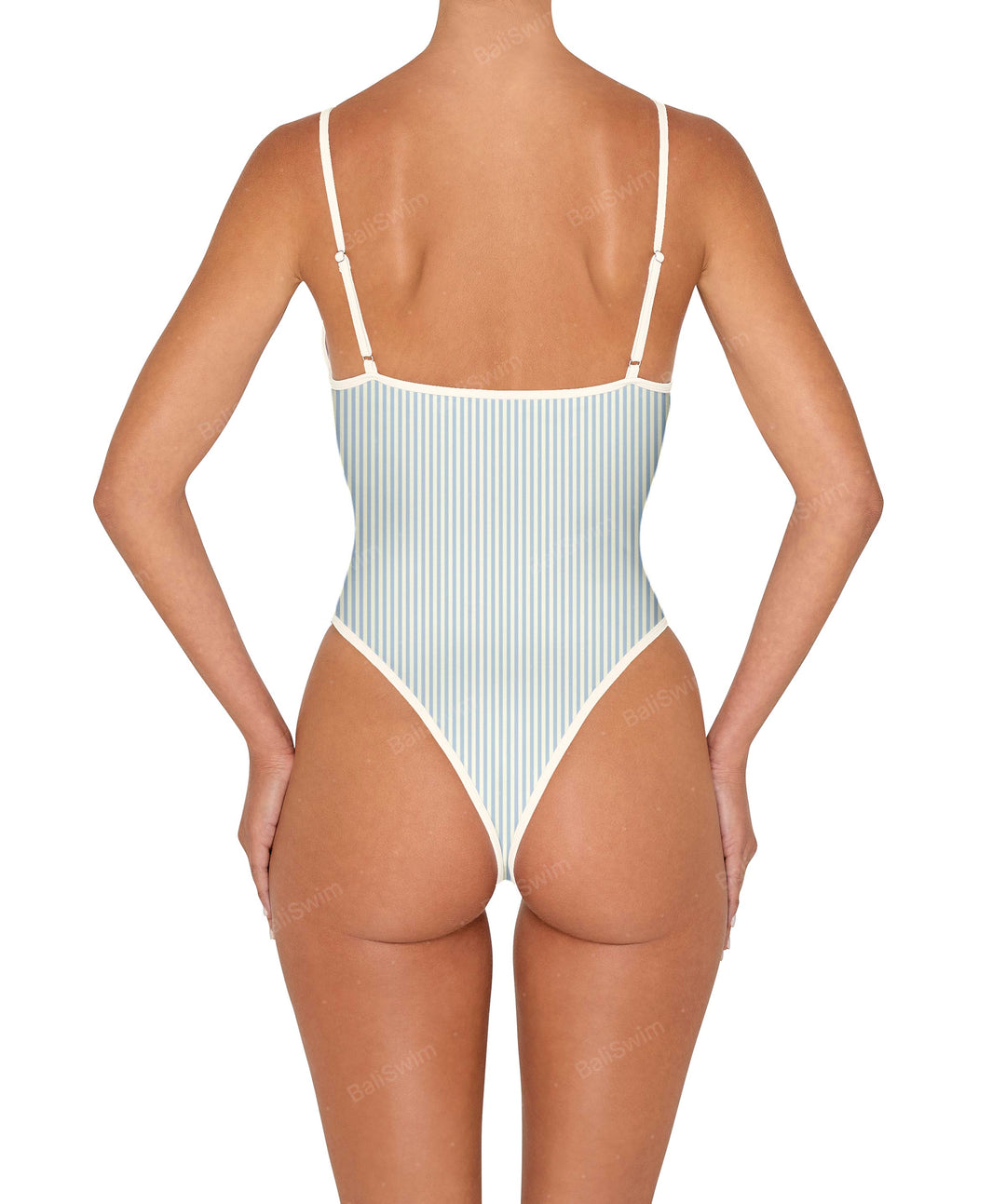 BSWS-S84 Binded Plunge Neck One Piece