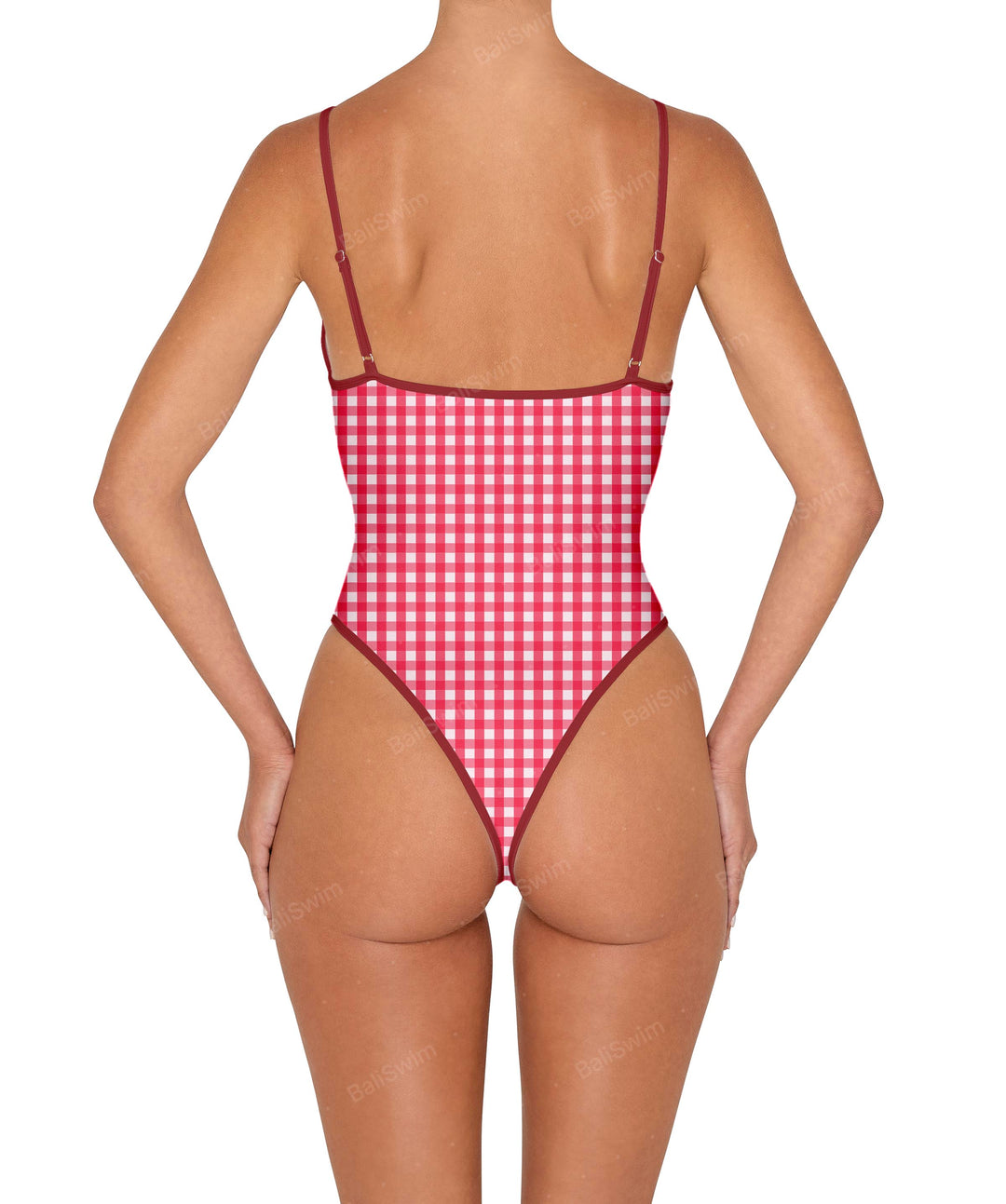 BSWS-S84 Binded Plunge Neck One Piece