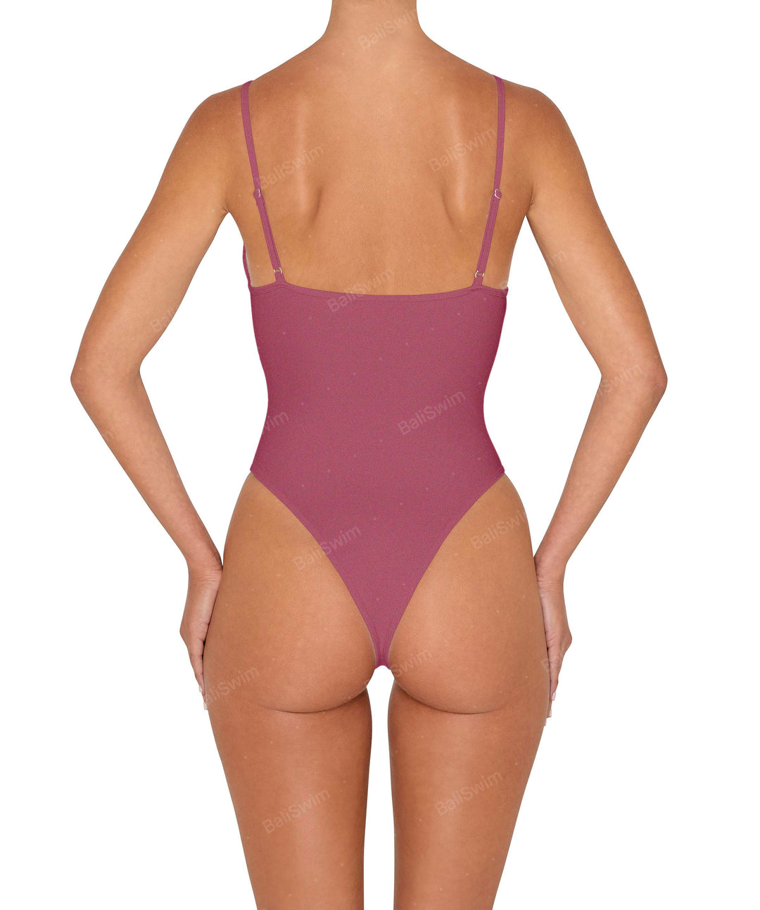 BSWS-S84 Binded Plunge Neck One Piece