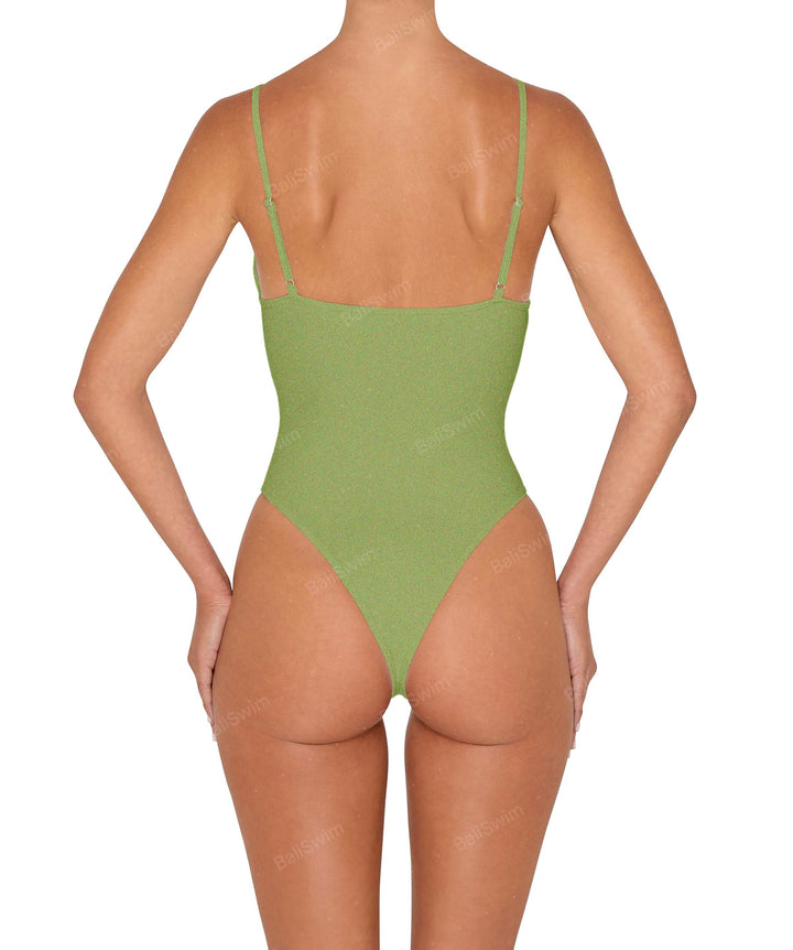 BSWS-S84b Binded Plunge Neck One Piece