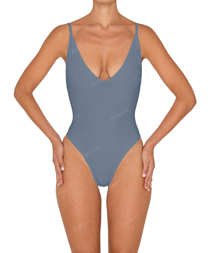 BSWS-S84 Binded Plunge Neck One Piece