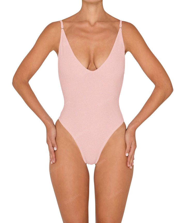 BSWS-S84 Binded Plunge Neck One Piece