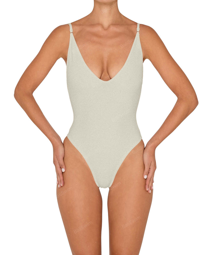 BSWS-S84 Binded Plunge Neck One Piece