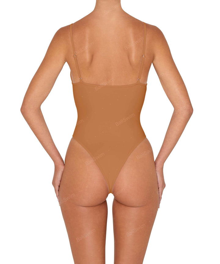BSWS-S84b Binded Plunge Neck One Piece
