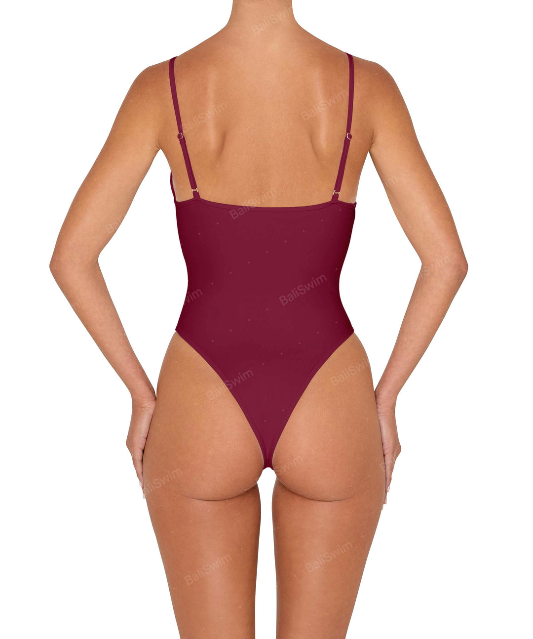 BSWS-S84 Binded Plunge Neck One Piece