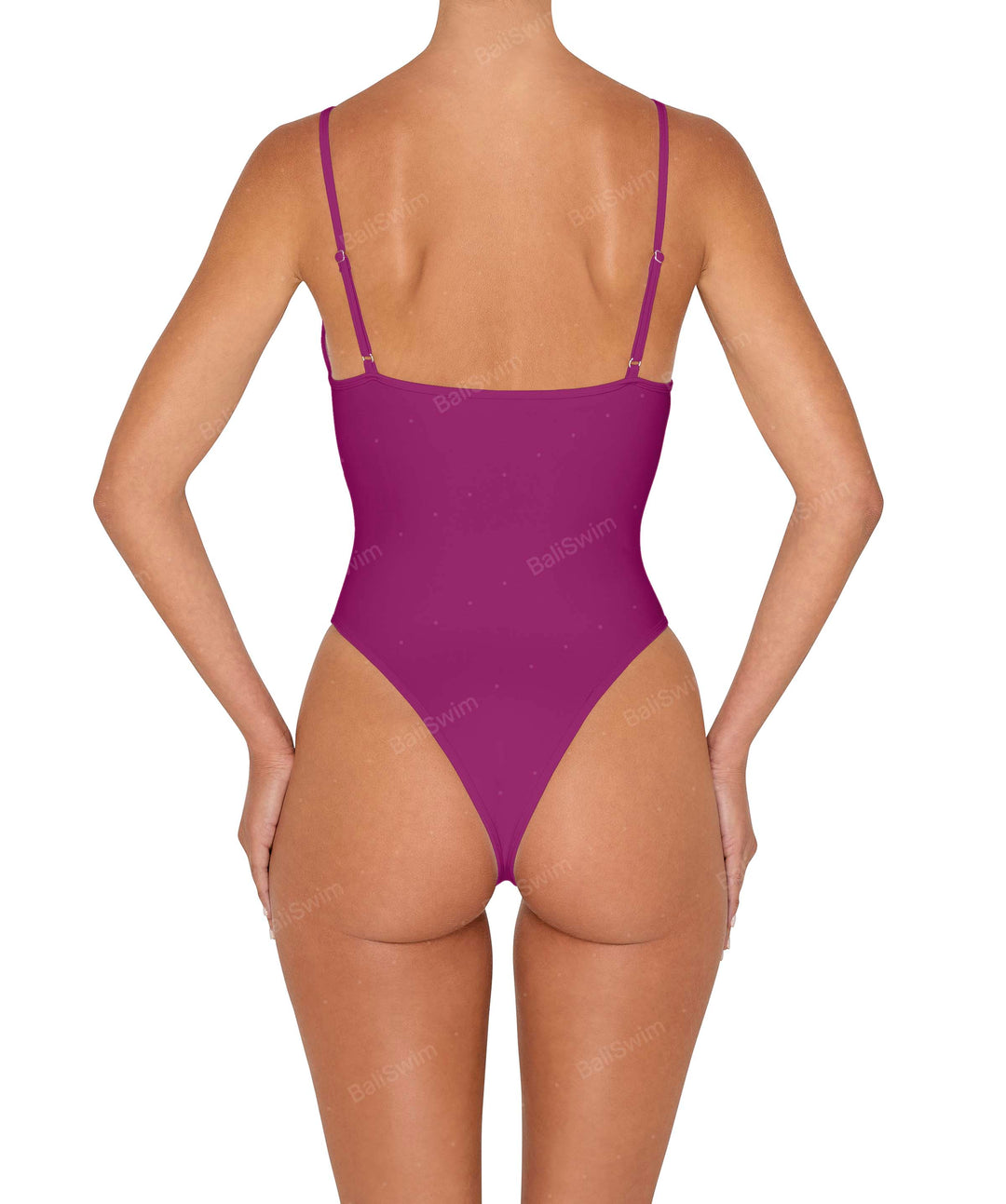 BSWS-S84b Binded Plunge Neck One Piece