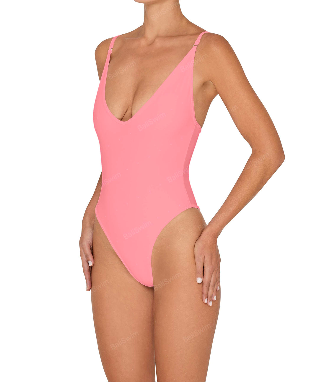 BSWS-S84 Binded Plunge Neck One Piece