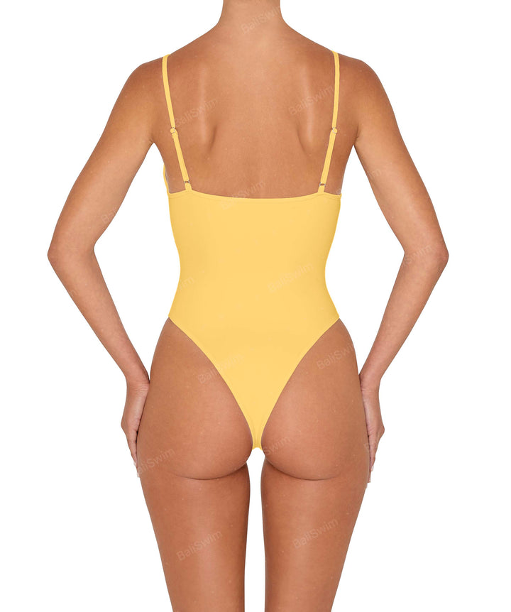 BSWS-S84 Binded Plunge Neck One Piece