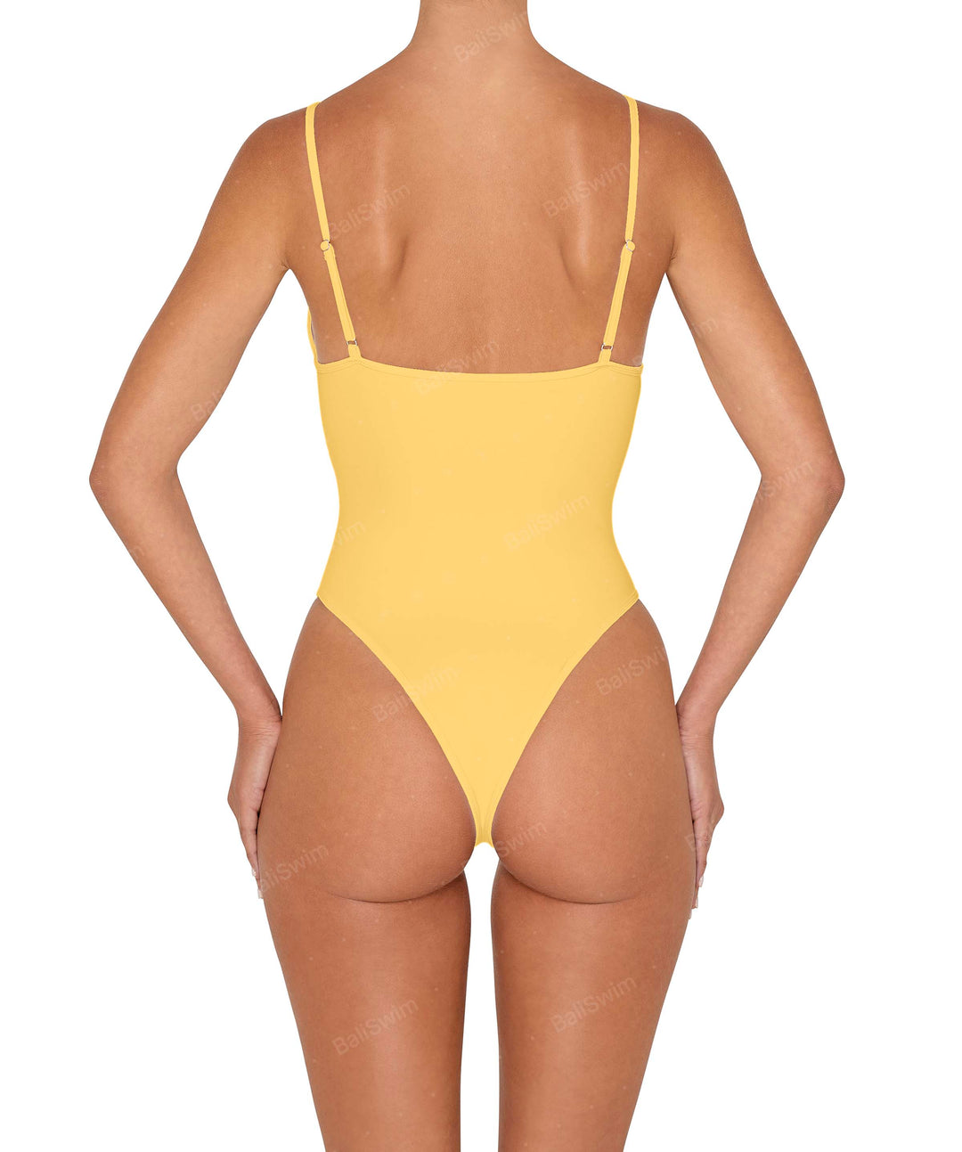 BSWS-S84b Binded Plunge Neck One Piece