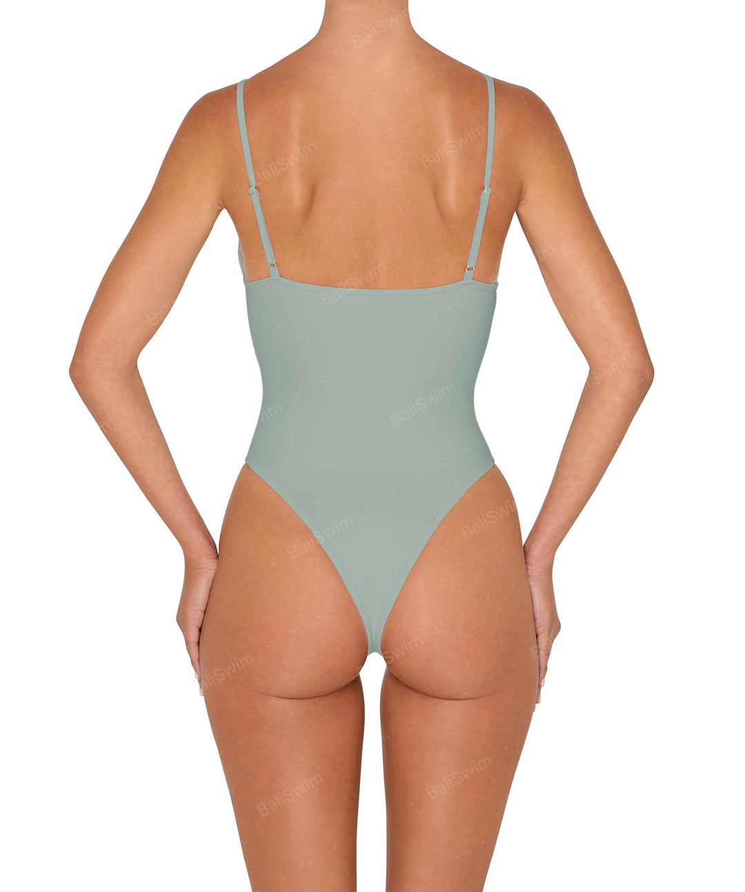 BSWS-S84 Binded Plunge Neck One Piece