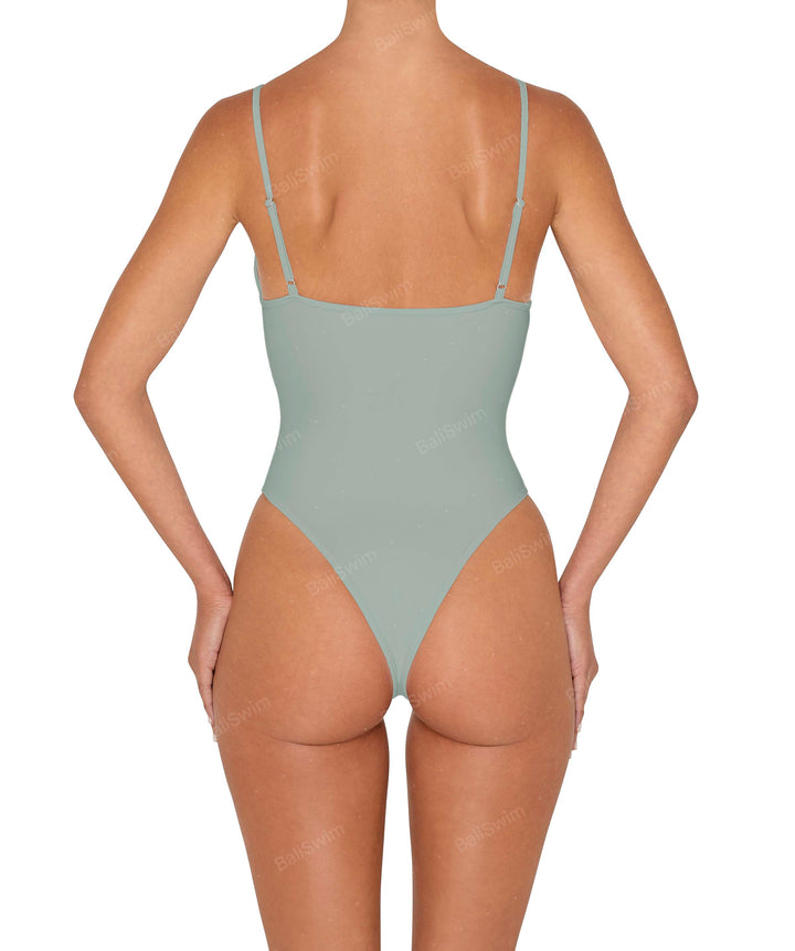 BSWS-S84 Binded Plunge Neck One Piece