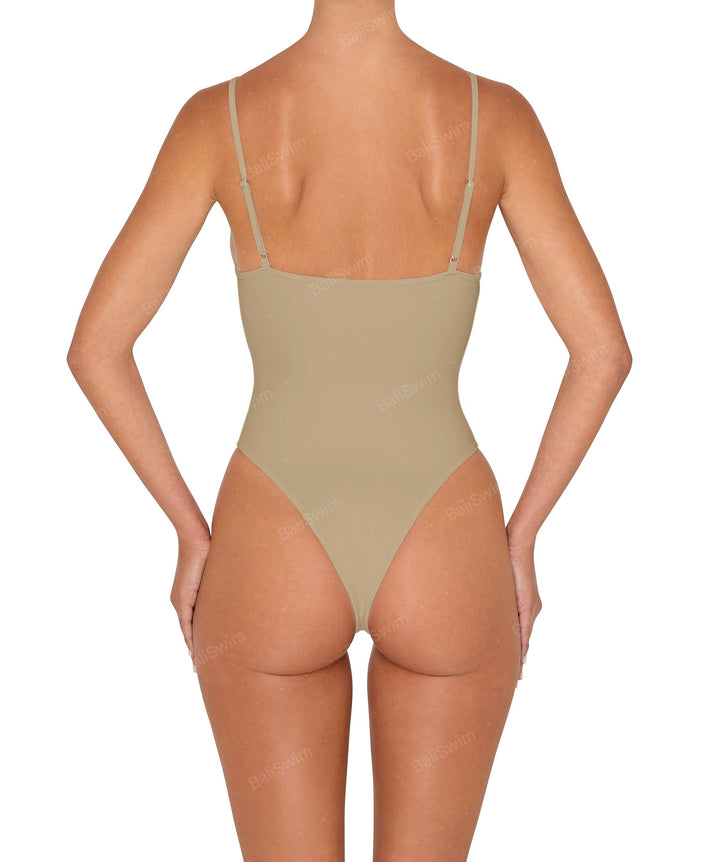 BSWS-S84 Binded Plunge Neck One Piece