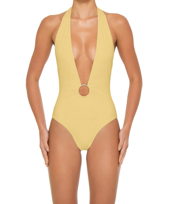 BSWS-S89 Deep Plunge Ring Halter One Piece
