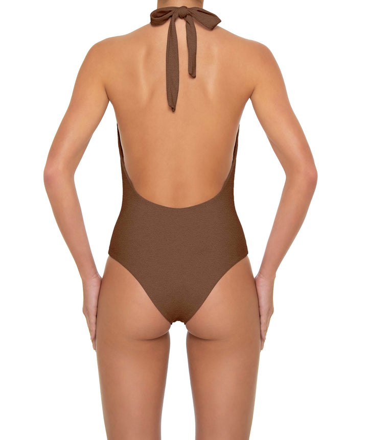 BSWS-S89 Deep Plunge Ring Halter One Piece