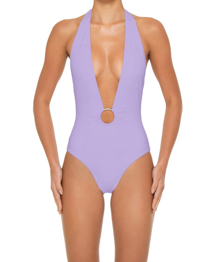 BSWS-S89 Deep Plunge Ring Halter One Piece