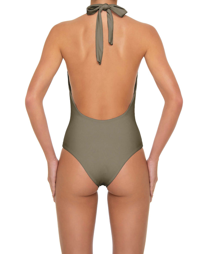 BSWS-S89 Deep Plunge Ring Halter One Piece