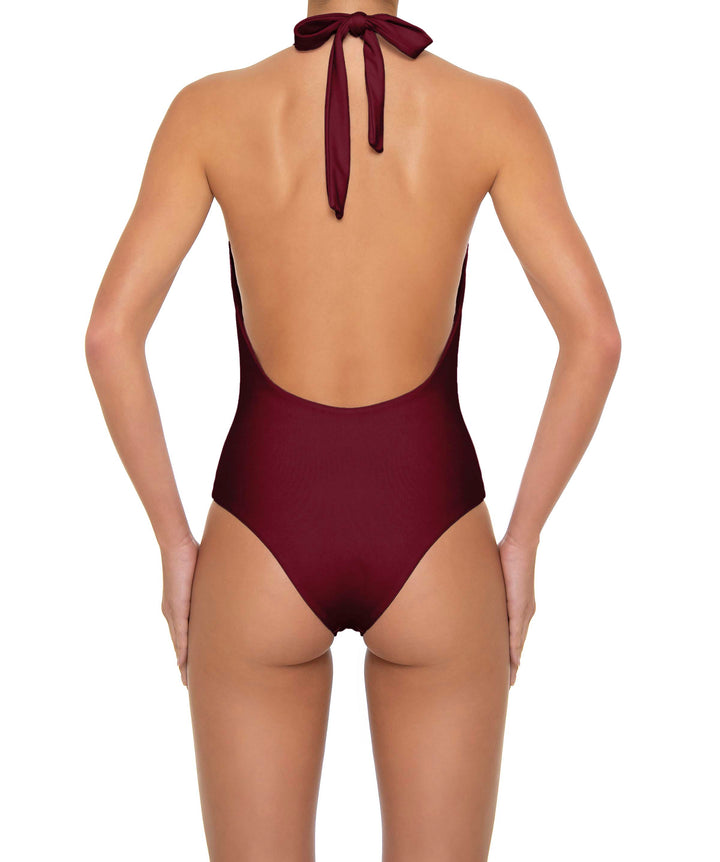BSWS-S89 Deep Plunge Ring Halter One Piece