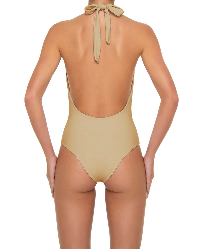 BSWS-S89 Deep Plunge Ring Halter One Piece