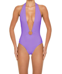 BSWS-S89 Deep Plunge Ring Halter One Piece