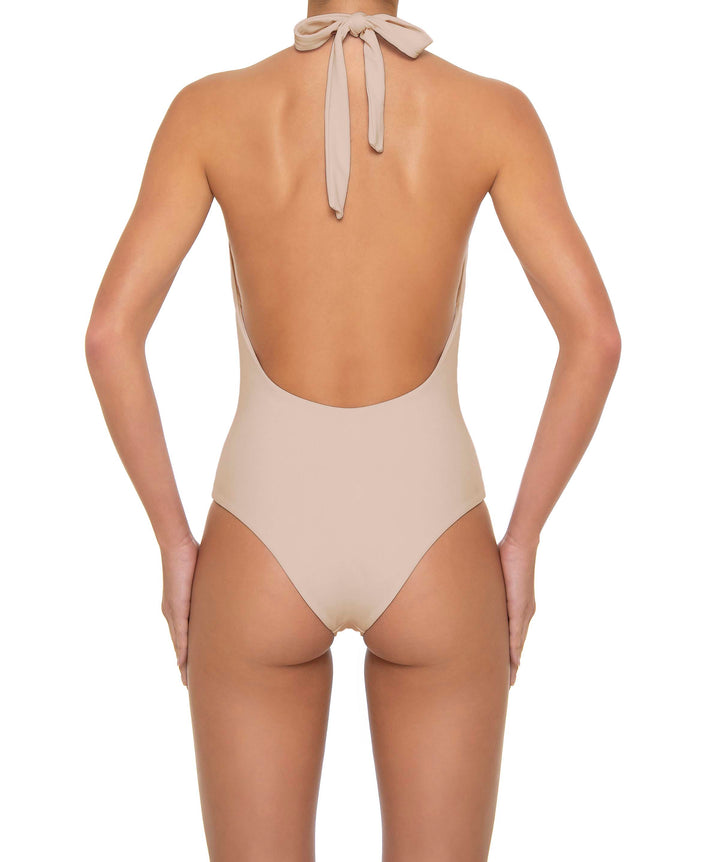 BSWS-S89 Deep Plunge Ring Halter One Piece