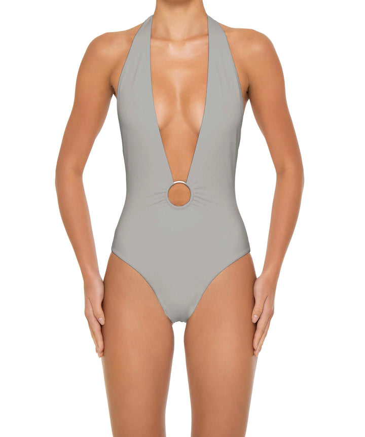 BSWS-S89 Deep Plunge Ring Halter One Piece