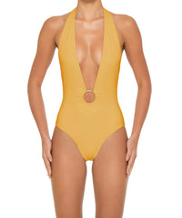 BSWS-S89 Deep Plunge Ring Halter One Piece